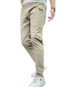 Vogany Pantalon Cargo Confortable pour Homme avec Grande Capacité de Stockage Haute Élasticité Multi-Poches Kaki 42