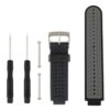 Montre intelligente Fit-power Bracelet Silicone Souple Garmin Noir et Gris Fitness Running Élevage