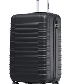 Valise Cabine 55x35x25 Rigide à Roulettes Noir - Bagage de Soute Petit pour Voyage en Avion