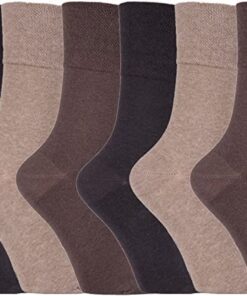 ZRWASKA Chaussettes diabétiques pour homme - Élastique en coton doux - Neuropathie - Pieds enflés - Taille 39-45