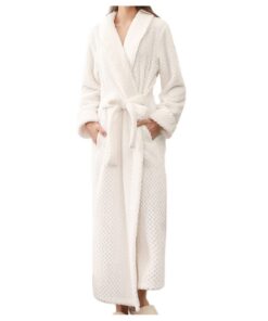 Robe De Chambre Femme Chaude Pyjama Une Pièce Chic Tendance - Peignoir Longue Automne Hiver