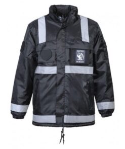 City Guard Cityguard - Coupe-Vent fourré Polaire sécurité Noir avec Bandes rétro-réfléchissantes pour Cyclistes