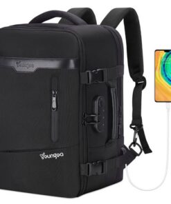 YOUNGOA Sac à dos voyage cabine 40x20x25 Ryanair YG063 Noir 20L pour vol avion