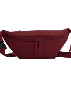 Sac Uwiyo Banane pour Femme et Homme en Nylon, Sacoche Bandoulière Reglable pour Voyage, Shopping et Travail (Bordeaux)