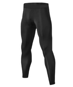 Towintec Legging Sport pour Homme Séchage Rapide Respirant Baselayer Fitness Basketball Gym