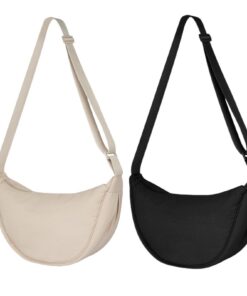 Sac Bandoulière Aucuu Crescent pour FemmePortable avec Bandoulière Réglable