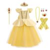 Robe de princesse Cendrillon Lito Angels pour enfant fille | Costume avec couronne et accessoires | Taille 2-10 ans | De