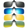 Bestevery 4 Pièces Clips Lunettes Polarisant Hommes, Pare-éclats De Lunettes Polarisées Pour la Conduite et le Golf, Cli