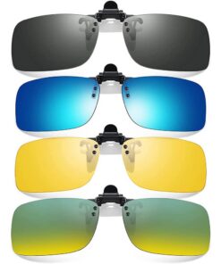 Bestevery 4 Pièces Clips Lunettes Polarisant Hommes, Pare-éclats De Lunettes Polarisées Pour la Conduite et le Golf, Cli