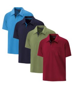 Atlas For Men - Lot de 4 Polos Homme Élégants - Grandes Tailles du M au 5XL - Polos Manches Courtes à Prix Competitive