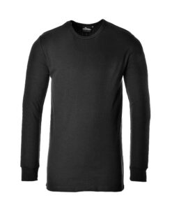 Portwest B123 T-shirt thermique isolé à manches longues noir pour hommes en hiver