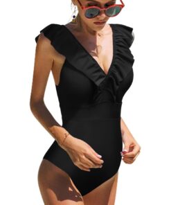 Maillot de Bain 1 Pièce Femme Amincissant Vintage Imprimé Bikini Global Recycled Standard