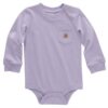 Title: Carhartt Body pour Enfants Unisexe Manches Longues Lavande 18 Mois Poche Fonctionnelles