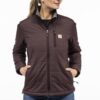 Carhartt Veste Isolée Légère Rain Defender Femme - Veste Étanche Water-Resistant - Veste de Travail Relâché pour Femmes