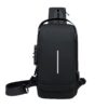 Aucuu Antivol Sac Poitrine Affaires Hommes Imperméable Verrou Mot Passe USB Chargement