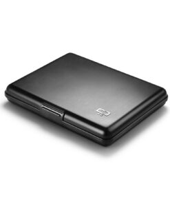 Portefeuille en Aluminium RFID Protecteur avec Format Carte d'Identité - Smart Case BIG Stockholm Noir (Protection Anti-