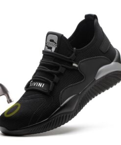 Chaussures de Sécurité Wolfbel Antidérapantes Hommes 36-46EU Confortables en Embout d'Acier
