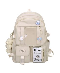 Sacs à Dos EveOut pour Enfant Beigeavec de Jolies Étiquettes et Épingles (Beige) Sacs à Dos EveOut pour Enfant Beige G