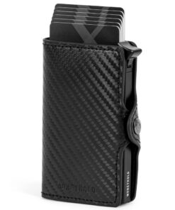 Moneyhold® Porte-Cartes Bancaire Unisex - Portefeuille Slim en Simil-Cuir Vegan Anti Piratage RFID, Confortable et Éléga