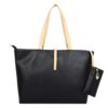 Sac à bandoulière grande pratique pour femmes - Noir - Mini portefeuille inclus