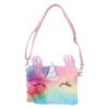 Sac Licorne Peluche Bandoulière pour Petite Fille avec Fermeture Éclair Solide