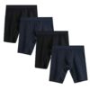 Nuofengkudu Homme Lot de 4 Longs Boxers Sans Couture Stretch Caleçon Sous-Vêtement Doux Coton - Taille Unique - Confort