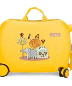 Valise Enso Play All Day pour Enfants en ABS | Roues Pivotantes Multidirectionnelles | Idéale pour Vacances et Voyage