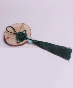 WANM Bijoux Décoratifs Noeuds Paix Jade Clé Sac Garniture Artisanat 3 Pièces Faisant des Accessoires Bricolage