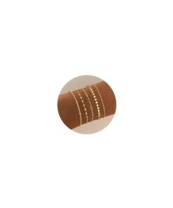 Bracelet Plaqué Or 14K Femmes Doré Acier Inoxydable Lot 5 Pièces Pour Filles Cadeau Élégant