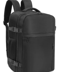 CNMTCCO Sac à dos voyage cabine avion pour Ryanair sous siège | Noir | 20L | Sac de voyage week-end | Sac à main femme/h