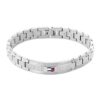 Tommy Hilfiger Bracelet à Maillons Homme en Acier Inoxydable Argent Noir - Bijou de Luxe Mode Classique