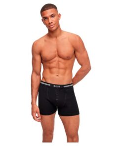 BOSS Hommes Trunk BF Original Boxer Court en Coton à Braguette boutonnée et Taille logotée - Chic et Confortable pour le