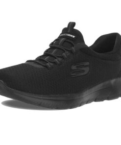 Skechers Femme SUMMITS Sneaker, Sneakersnoir et Mesh Trim pour Femmes, Idéales pour la Walker, Élégantes et Confortables