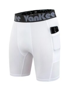 VanKee Compression Shorts Compression pour Hommes Séchage Rapide Conception en Maille Transfert d'Humidité Convient pour