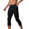 NuCamper 3/4 Legging de Compression Homme, Séchage Rapide, Athlétique, Hommes, Sport, Gym, Fitness, Taille Unique, Layer