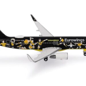 Herpa Eurowings Airbus A320 BVB - D-AEWM, échelle 1/500, modèle d'avion, pièce de collection, sans support, figurine en