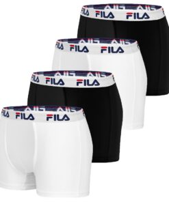 FILA Boxer Fi/1bcx4/Fu5016 Caleçon Boxeur Homme Populaire (Lot de 4)