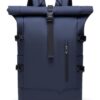 Sac à dos homme étanche 33L extensible PC portable 15,6 pouces pour travail et randonnée - Bleu Sac à dos étanche pour