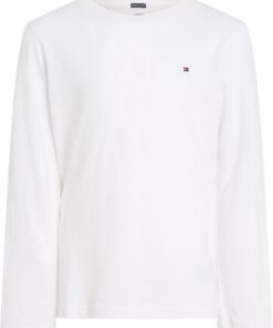 Tommy Hilfiger T-Shirt Manches Longues pour Garçon - Cool & Breathable, Élégance Classique, Hiver/Pour Enfants, Réductio