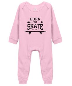 Barboteuse à Manches Longues Born To Skate pour Bébé, Confortable et Thermique, Survêtement Étanche pour Activités Extér