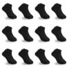 HOME SOLAZZIA 12 paires de socquettes homme et femme en coton de qualité, douces et confortables - chaussettes courtes d