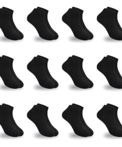 HOME SOLAZZIA 12 paires de socquettes homme et femme en coton de qualité, douces et confortables - chaussettes courtes d