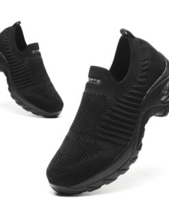 Chaussures de Fitness Athlétique Femme Orthopediques Legères sans Lacets Comfort Outdoor Respirantes Fitness Gym