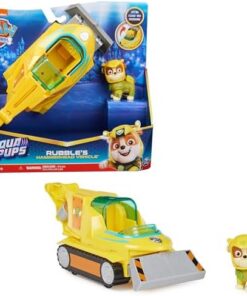 Pat' Patrouille Aqua Pups Voiture + Figurine Ruben - Jouet Enfant 3 Ans+ - Thème Mer Aventures Sous-Marines