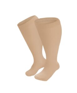 Tailles grandes bas de contention hauts genoux pour homme et femme - Amortissage et soutien pour les pieds fatigués - Gr