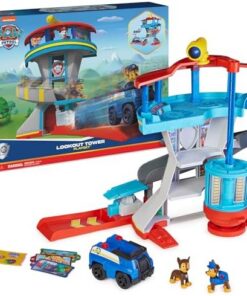 Pat Patrouille Tour de Contrôle 50 cm avec Chase, Véhicule et Toboggan - Jouet Enfant 3 Ans+