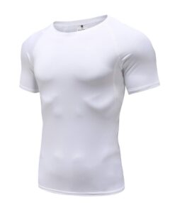 Holure - Lot de 3 t-shirts de compression à manches courtes pour homme blanc Taille XL | Global Recycled Standard