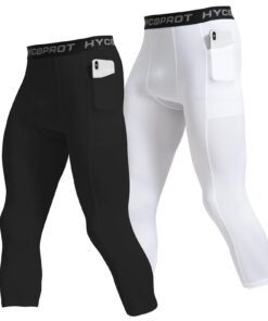 HYCOPROT Homme Pantalon de Compression Fitness Séchage Rapide Jogging