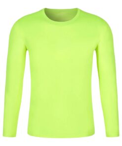 T-shirt léger à manches longues Generics pour homme - athlétique, confortable, ventilé - couleur unie, taille S-M-L