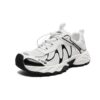 100junzidao Baskets en Cuir pour Femmes | Semelles Épaisses | Faciles à Porter pour la Course à Pied et le Tennis | Mail